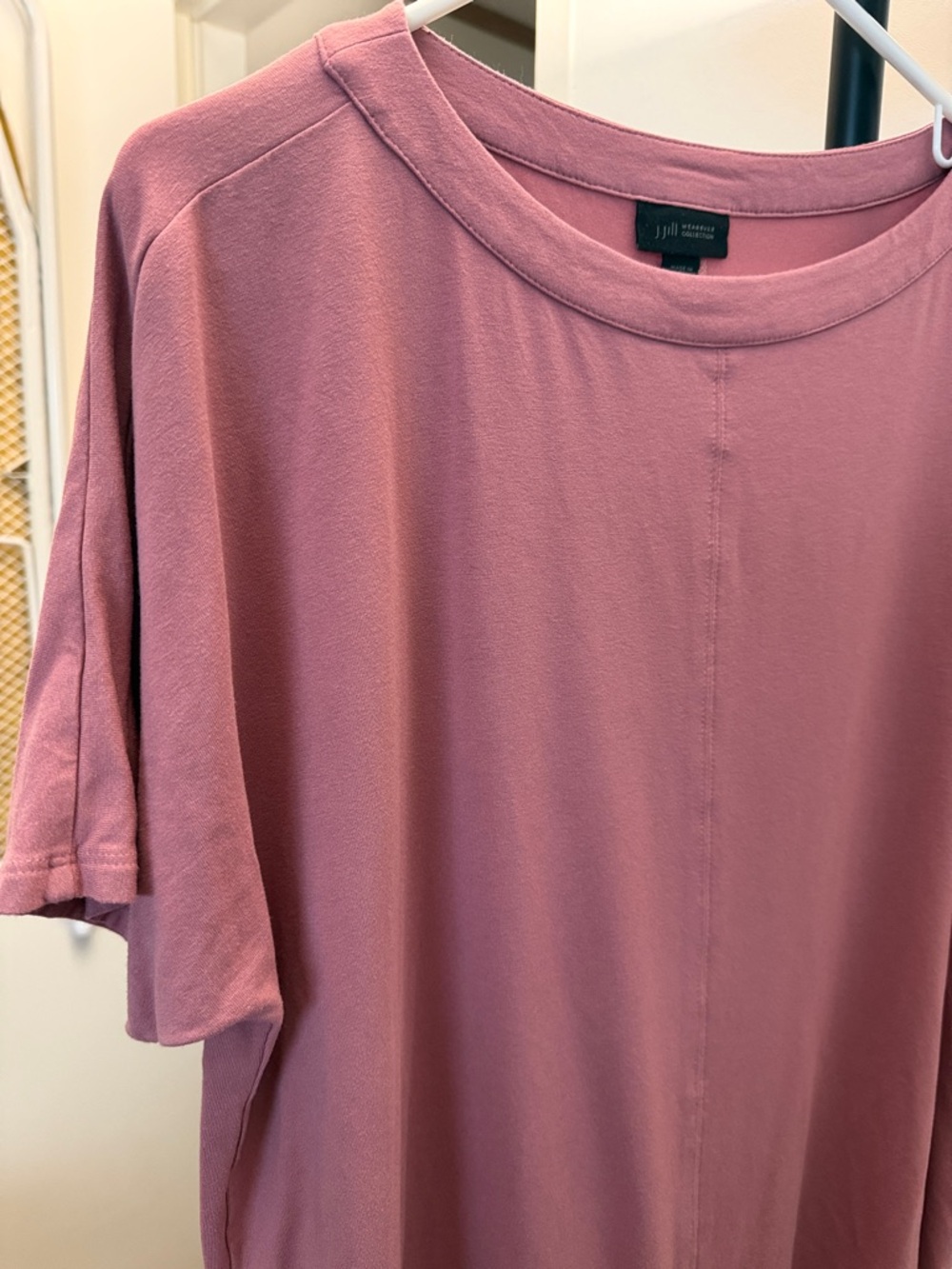 J. Jill Wearever Dusty Rose Short Sleeve Knit Top